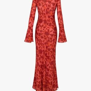 Red & Pink Floral Dress